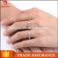 Alibaba website newest arrival stacking rings fashion jewelry three colors plating women mini finger ring